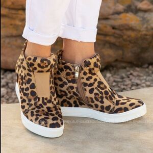 Serra Leopard Print Ankle Booties